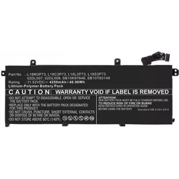 COREPARTS nešiojamojo kompiuterio baterija 48.96Wh Li-Pol 11.52V 4250mAh juoda - skirta Lenovo ThinkPad T14/P14s serijai (5B10W51826-CP)