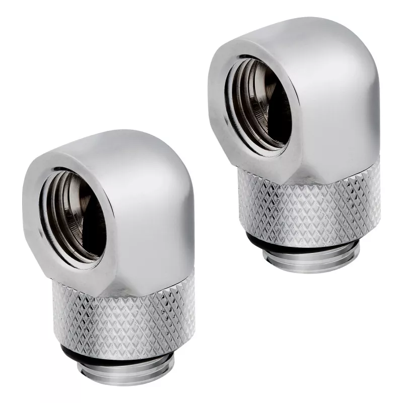 Corsair Hydro X Series 90° Rotary Adapter G1/4 inch Chrome (2-Pack) - CX-9055008-WW
