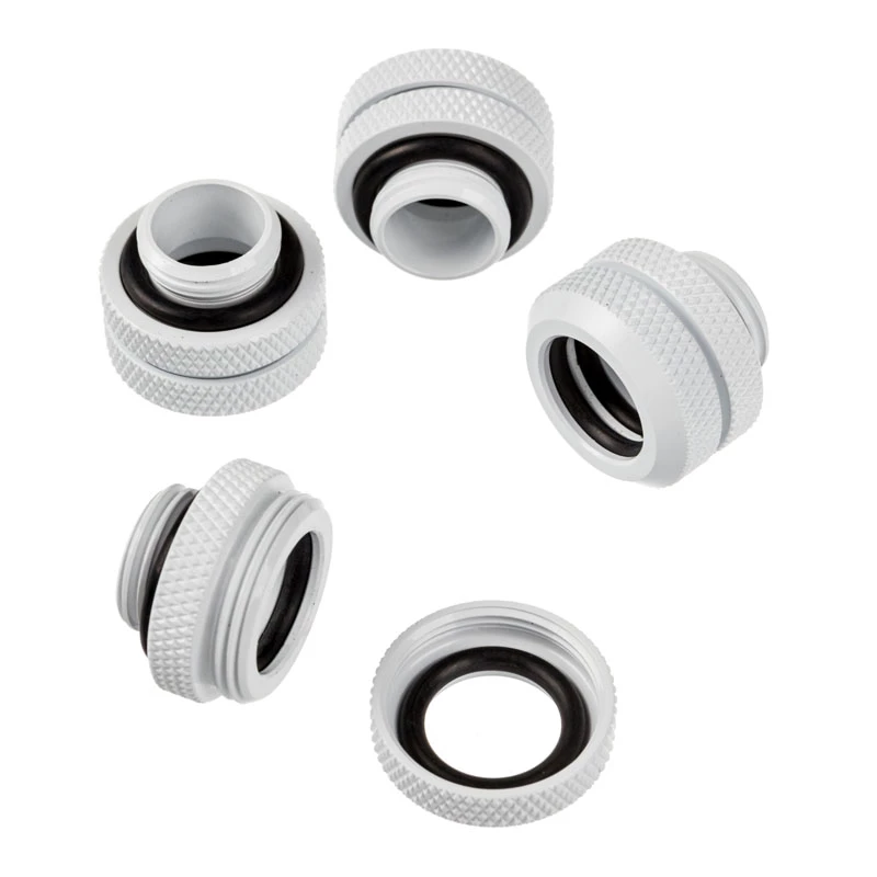 Corsair Hydro X Series XF Hardline 12mm OD Fitting - White (4 vnt. pakuotė)