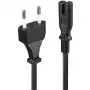 CP RD-01A maitinimo laidas su EU kištuku CEE 7/16 į C7 (SN14) jungtį, 1,5 m, juodas