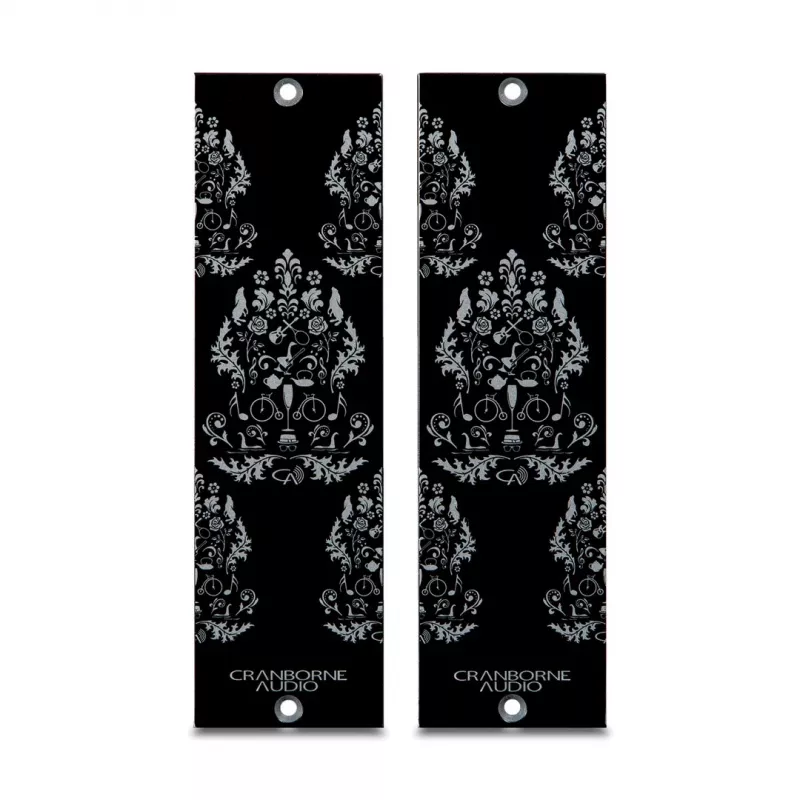 Cranborne Audio Vintage Accessory (Pair) – 19 colių stelažo auselės, skirtos 500R8 ir 500ADAT, juodos, plieninės