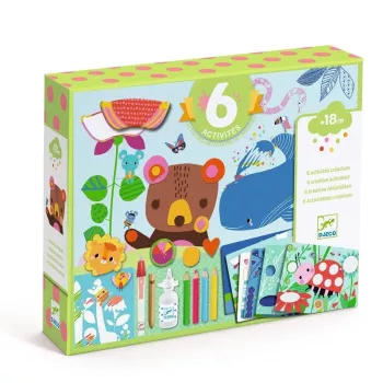 Djeco Creative Mouse and Friends koliažo rinkinys