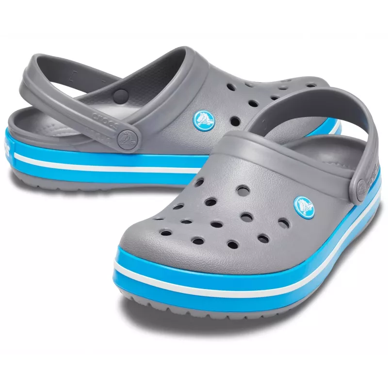 Crocs Crocband Unisex klumpės pilka, mėlyna, balta