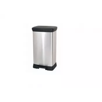 CURVER PEDAL WASTE BIN 50L /IML METALLIZED
