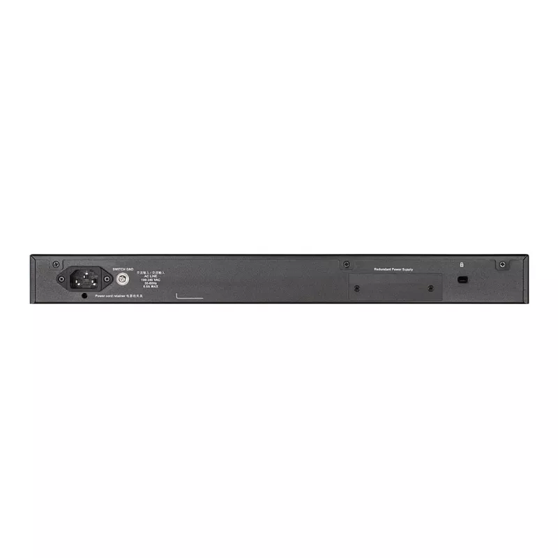 D-Link DGS-1520-52MP 52 prievadų Gigabit PoE+ valdomas jungiklis su 4 SFP+ 10G aukštupio prievadais, montuojamas į stelažą