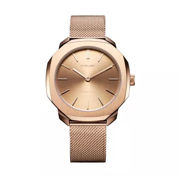 D1 Milano SSML02 Ultra Thin Bracelet Laikrodis 36mm Juodas Ciferblatas Nerūdijantis Plienas