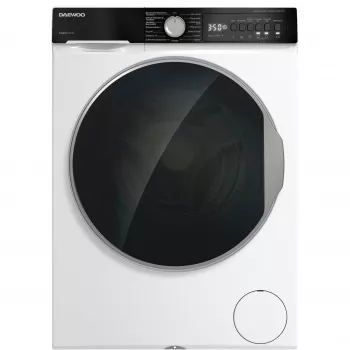 DAEWOO WD-FC85514W1A-DE Priekinės apkrovos skalbimo mašina, 8 kg, 1400 aps./min., balta/juoda