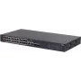 DAHUA CS4226-24ET-375 26 prievadų Layer 2+ valdomas PoE+ komutatorius su 24 Gigabit PoE+ prievadais, 2 SFP jungtimis, 375W biudžetu, be ventiliatoriaus, skirtas montavimui į stelažą