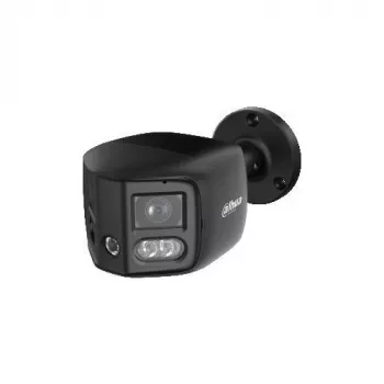 DAHUA IPC-PFW31259S-A180-E2-AS-PV-0280B-BLACK 5MP dviejų objektyvų panoraminė IP vaizdo kamera su aktyviu atgrasymu, juoda