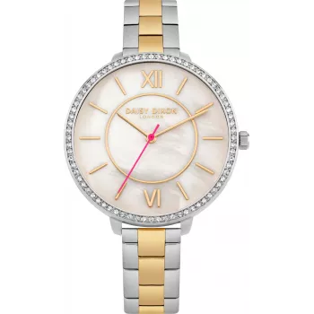 Daisy Dixon DD088SGM Moteriškas kvarcinis analoginis laikrodis 36mm sidabrinis nerūdijančio plieno tinklelis