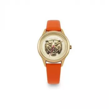Daisy Dixon DD184OG moteriškas laikrodis 36 mm rožinis auksas pilka oda