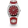 Daisy Dixon DD136PS moteriškas analoginis kvarcinis laikrodis – 36 mm rožinio aukso atspalvio korpusas, rožinis ciferblatas, rožinis dirbtinės odos dirželis