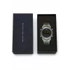Daniel Wellington Classic 42 mm nerūdijančio plieno laikrodis su juoda odine apyranke – rožinio aukso korpusas, eggshell white ciferblatas, japonietiškas kvarcas