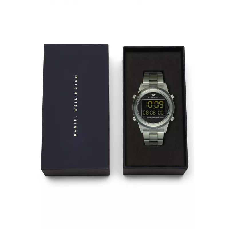 Daniel Wellington Classic 42 mm nerūdijančio plieno laikrodis su juoda odine apyranke – rožinio aukso korpusas, eggshell white ciferblatas, japonietiškas kvarcas