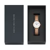 DANIEL WELLINGTON Petite Lumine Moteriškas Laikrodis 28mm Rožinis Auksas Nerūdijantis Plienas Baltas Perlamutro Ciferblatas