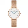 DANIEL WELLINGTON Petite Lumine Moteriškas Laikrodis 28mm Rožinis Auksas Nerūdijantis Plienas Baltas Perlamutro Ciferblatas