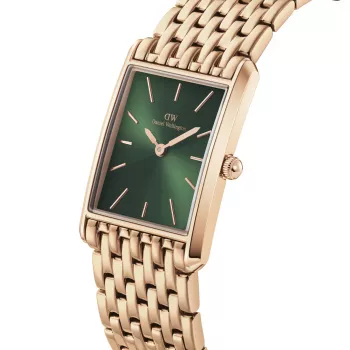 DANIEL WELLINGTON Petite Lumine moteriškas laikrodis 32mm rožinis auksas nerūdijančio plieno tinklelis DW00100704