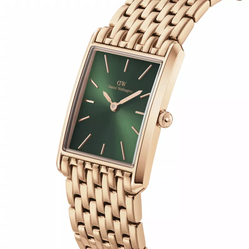 DANIEL WELLINGTON Petite Lumine moteriškas laikrodis 32mm rožinis auksas nerūdijančio plieno tinklelis DW00100704