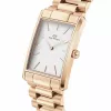 DANIEL WELLINGTON Petite Melrose moteriškas laikrodis 35 mm rožinis auksas nerūdijančio plieno tinklelis DW00100702