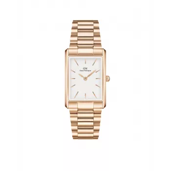 DANIEL WELLINGTON Petite Melrose moteriškas laikrodis 35 mm rožinis auksas nerūdijančio plieno tinklelis DW00100702