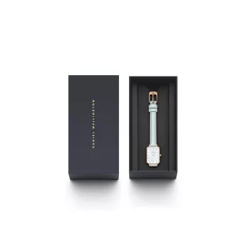 DANIEL WELLINGTON Quadro Mini moteriškas laikrodis DW00100638 - rožinis auksas, 20 mm