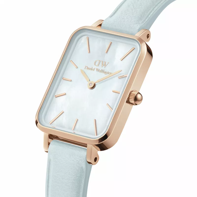 DANIEL WELLINGTON Quadro Mini moteriškas laikrodis DW00100638 - rožinis auksas, 20 mm