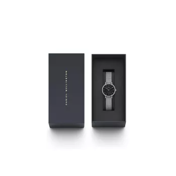 DANIEL WELLINGTON Quadro moteriškas laikrodis 28mm rožinis auksas nerūdijantis plienas juoda oda DW00100661