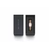 DANIEL WELLINGTON Quadro moteriškas laikrodis DW00100669 - 20mm rožinio aukso korpusas, juodas odinis dirželis