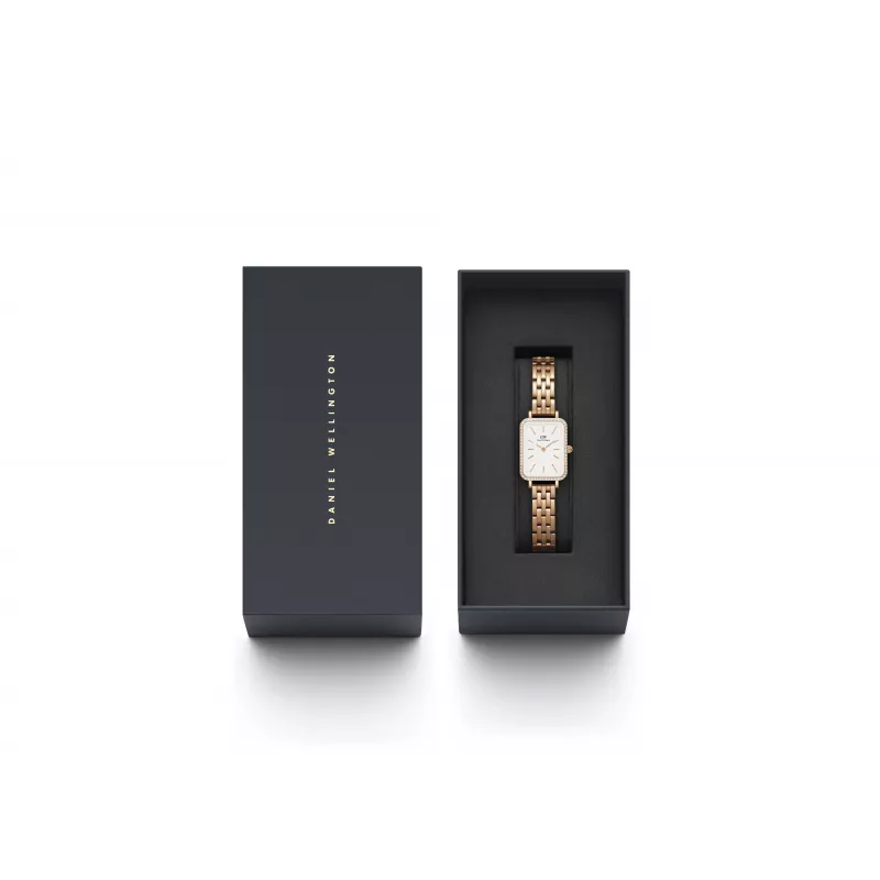DANIEL WELLINGTON Moteriškas Laikrodis DW00100672 20mm Rožinis Auksas Nerūdijančio Plieno Tinklelis