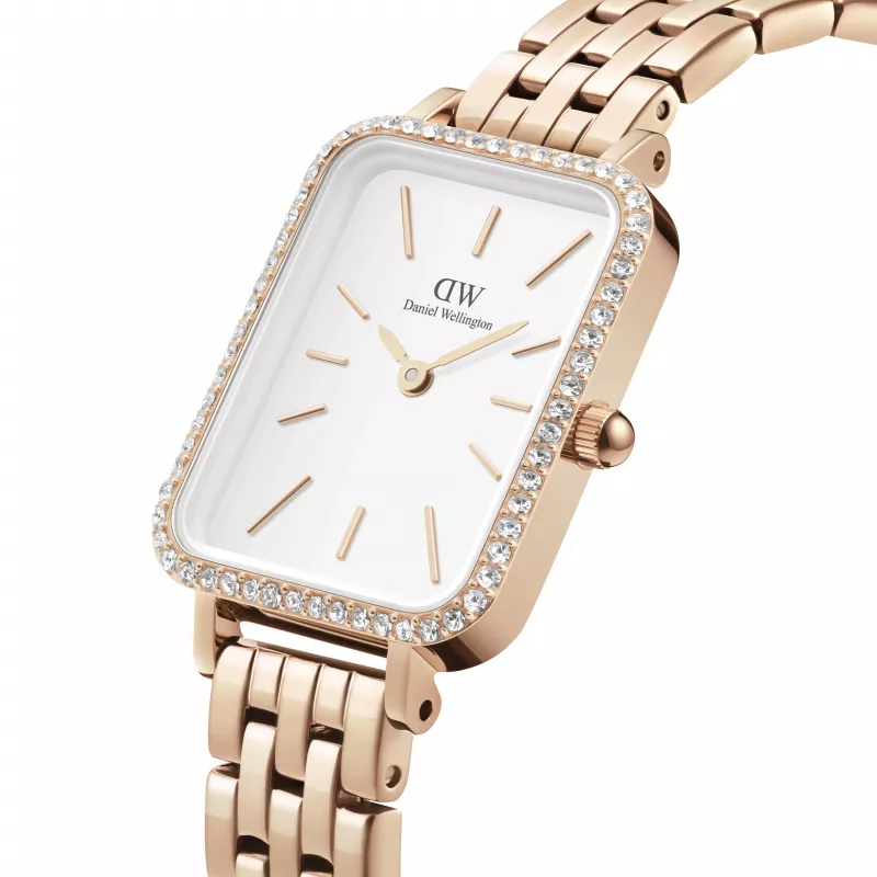 DANIEL WELLINGTON Moteriškas Laikrodis DW00100672 20mm Rožinis Auksas Nerūdijančio Plieno Tinklelis