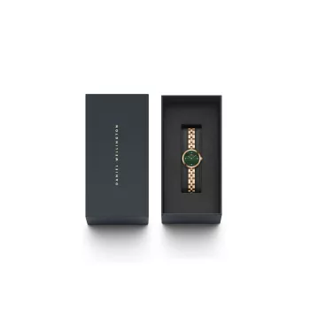 DANIEL WELLINGTON Moteriškas laikrodis DW00100721 (22 mm) - Rožinio aukso nerūdijančio plieno tinklelis
