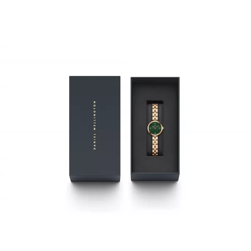 DANIEL WELLINGTON Moteriškas laikrodis DW00100721 (22 mm) - Rožinio aukso nerūdijančio plieno tinklelis