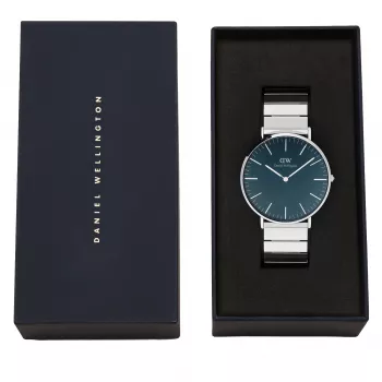 DANIEL WELLINGTON Moteriškas Laikrodis DW00100776 (40mm) - Classic Petite Ashfield - Rožinis Auksas Nerūdijančio Plieno Tinklelis