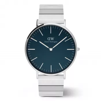 DANIEL WELLINGTON Moteriškas Laikrodis DW00100776 (40mm) - Classic Petite Ashfield - Rožinis Auksas Nerūdijančio Plieno Tinklelis