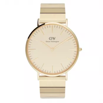 DANIEL WELLINGTON Moteriškas laikrodis DW00100779 40mm Rožinis auksas Juodas NATO