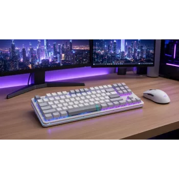 DARK PROJECT ALU87A Daylight mechaninė klaviatūra, G3MS Zircon jungikliai, rusiška klaviatūra, aliuminis, RGB, Hot-Swappable, TKL