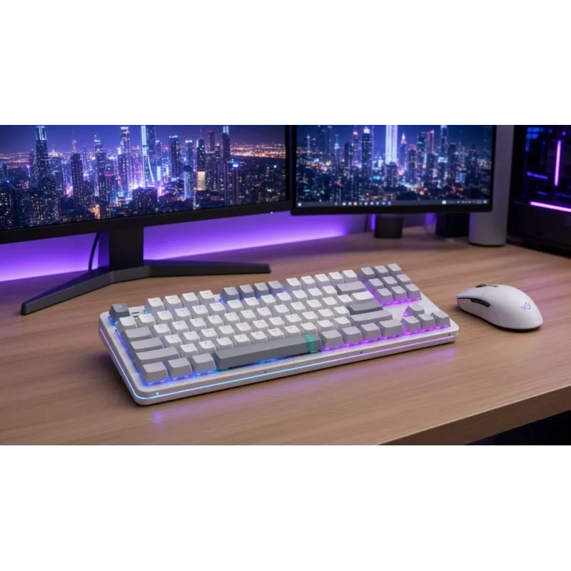 DARK PROJECT ALU87A Daylight mechaninė klaviatūra, G3MS Zircon jungikliai, rusiška klaviatūra, aliuminis, RGB, Hot-Swappable, TKL