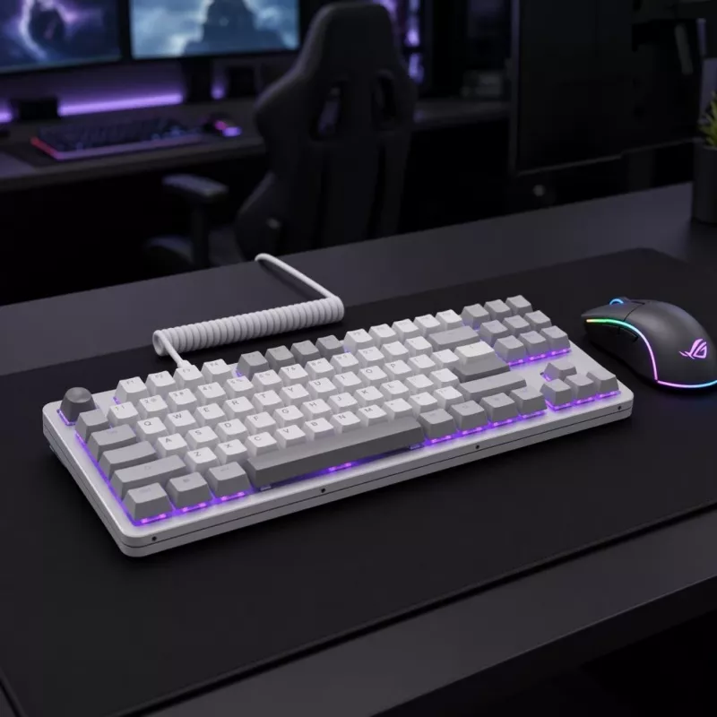 DARK PROJECT ALU87A Daylight mechaninė klaviatūra, G3MS Zircon jungikliai, rusiška klaviatūra, aliuminis, RGB, Hot-Swappable, TKL
