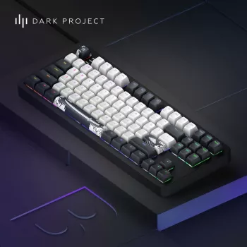 Dark Project Tamsus ALU87B Bushido mechaninė klaviatūra, G3MS Moonstone jungikliai, QWERTY anglų išdėstymas, karštai keičiama, RGB, USB-C, aliuminio korpusas