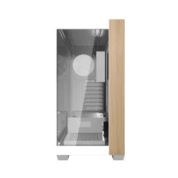 Darkflash DS900W White Mid-Tower kompiuterio korpusas, ATX, grūdintas stiklas, be ventiliatorių | Kur.lt