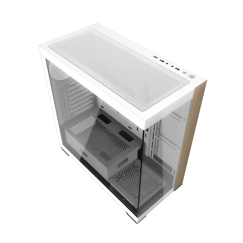 Darkflash DS900W White Mid-Tower kompiuterio korpusas, ATX, grūdintas stiklas, be ventiliatorių | Kur.lt
