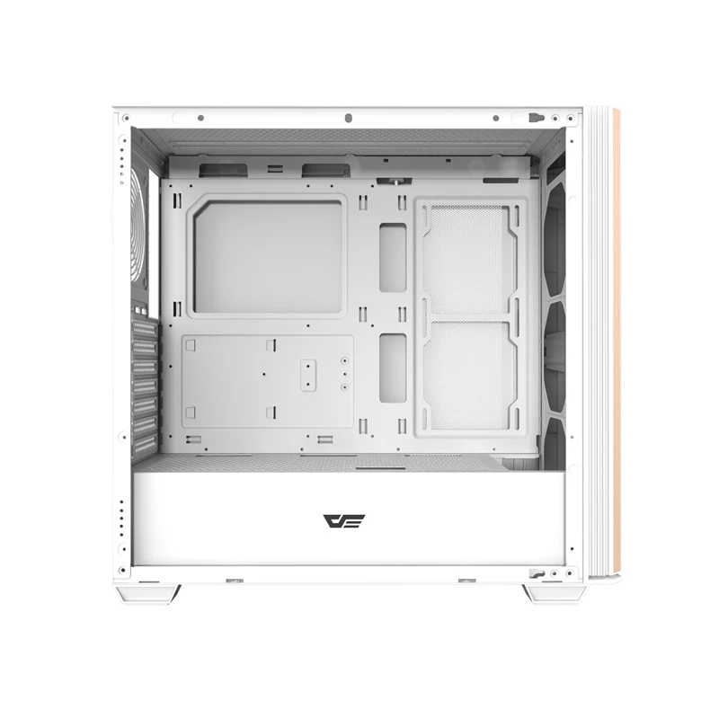 Darkflash DS900WS ATX vidutinio bokšto kompiuterio korpusas, baltas, grūdintas stiklas, be ventiliatorių | Kur.lt