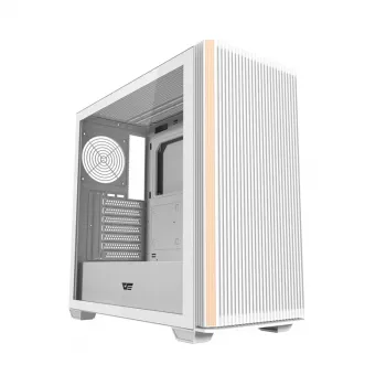 Darkflash DS900WS ATX vidutinio bokšto kompiuterio korpusas, baltas, grūdintas stiklas, be ventiliatorių | Kur.lt