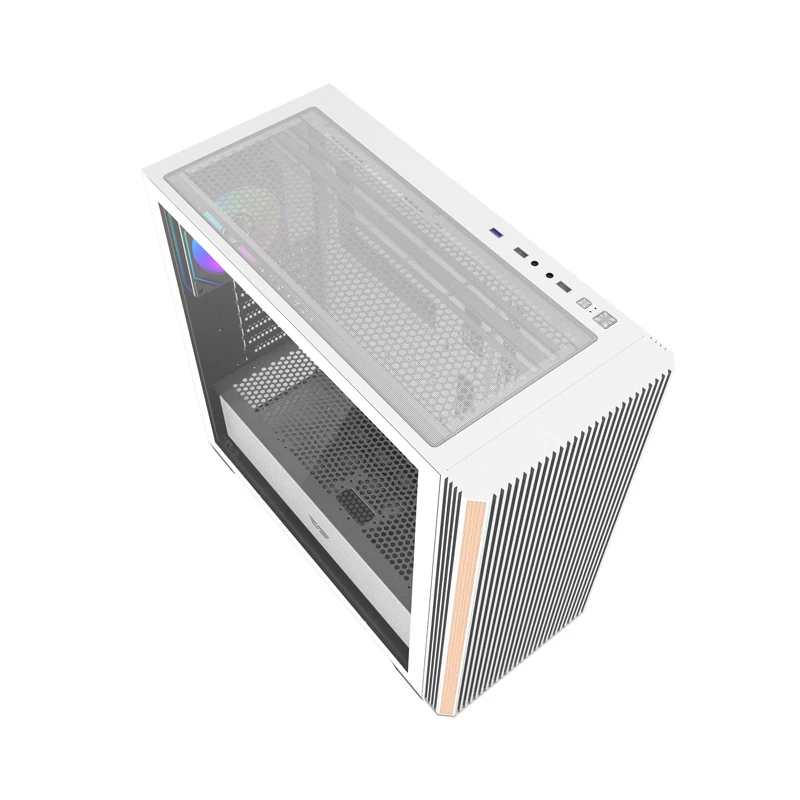 DARKFLASH DS900WS Mid Tower baltas korpusas su 4 ARGB ventiliatoriais