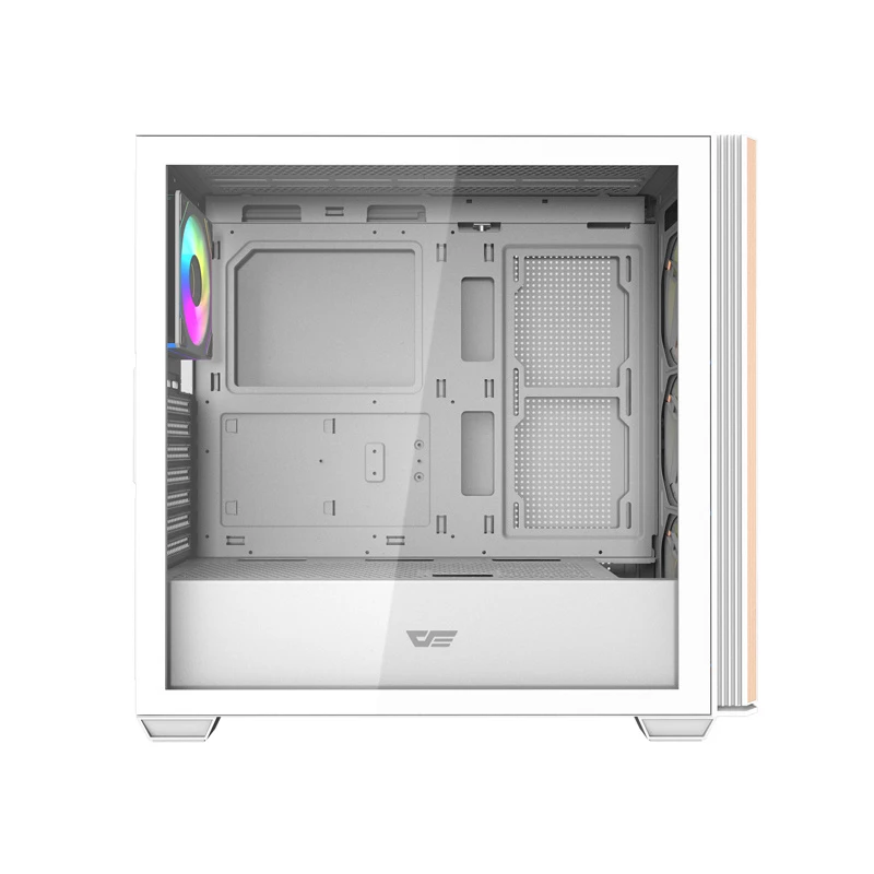 DARKFLASH DS900WS Mid Tower baltas korpusas su 4 ARGB ventiliatoriais