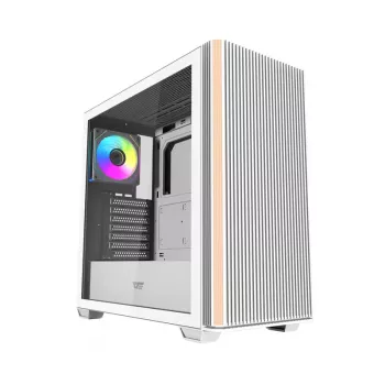 DARKFLASH DS900WS Mid Tower baltas korpusas su 4 ARGB ventiliatoriais