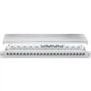 Dätwyler unilan CSA 24/8 Cat.6A ekranuotas 24 prievadų 1U pach panelis, šviesiai pilkas RAL 7035 417980
