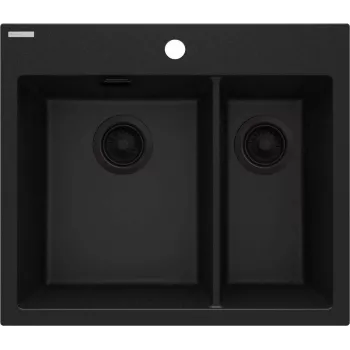 DEANTE 1.5-Bowl Granite Composite Sink Black 780x435mm