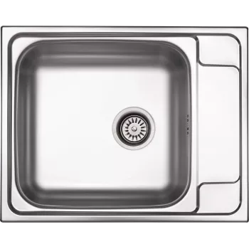 DEANTE 1-Bowl Steel Sink with Drainer - Brushed Stainless Steel, 780x435 mm, Inset