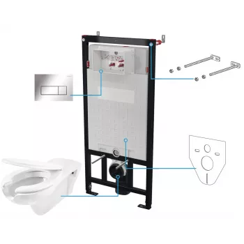 DEANTE 6-in-1 paslėptas tualeto rinkinys